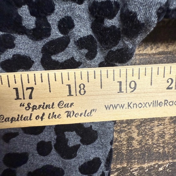 Soma WKND Leopard Print Velour Lounge Set Hoodie Pants Gray Black Size S - Picture 10 of 10